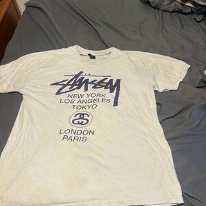 Stussy White Graphic T-Shirt